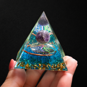 Amethyst Ball Orgonite Pyramid
