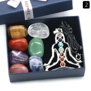 7 Chakra Tumbling Stone Box Set BODY Pendant