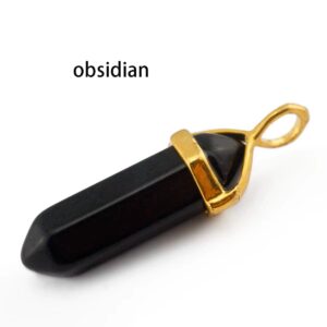 Black Obsidian Pendulum with necklace